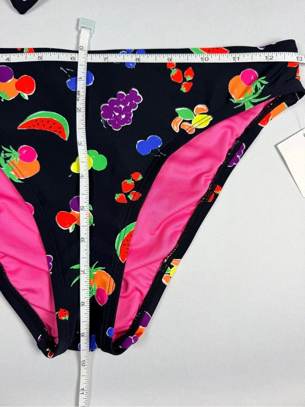 kate spade Black Bandeau Bikini with Neon Fruit Print